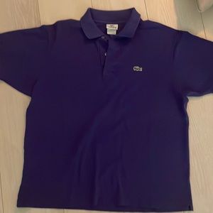 Lacoste purple polo.